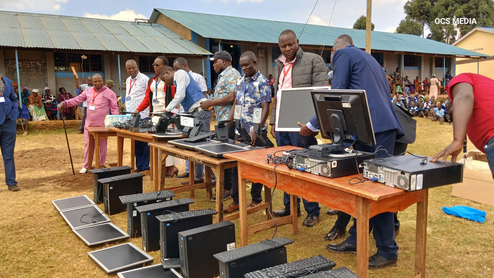 Handover ceremony of computers at Kapchebon